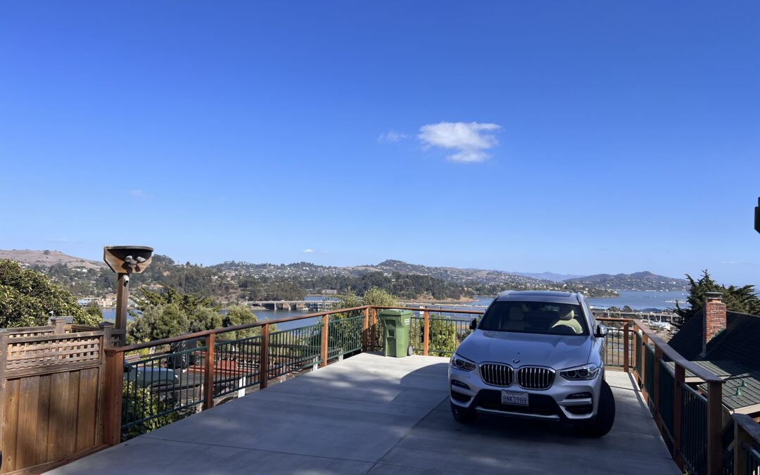 Hillside Residential Parking Deck with Garage Access